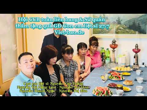 HỘI CCB TOÀN LIÊN BANG CÙNG ĐẠI SỨ QUÁN VN THĂM & TẶNG QUÀ CHO GĐ CON EM LIỆT SĨ