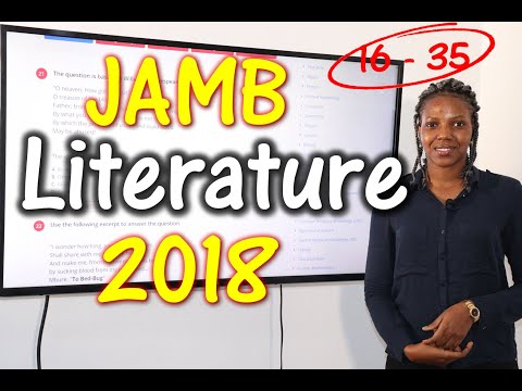 JAMB CBT Literature in English 2018 Past Questions 16 - 35