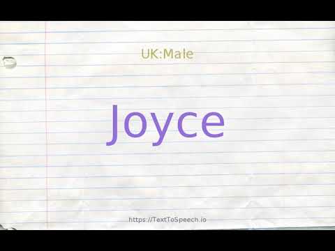 How to pronounce joyce
