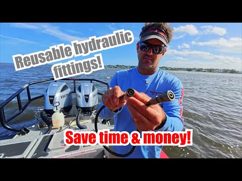 Replacing a Hydraulic Steering Hose Using Reusable Fittings in the Field #howto #repair #boat