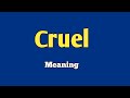 Cruel | Meaning in English urdu |#english#