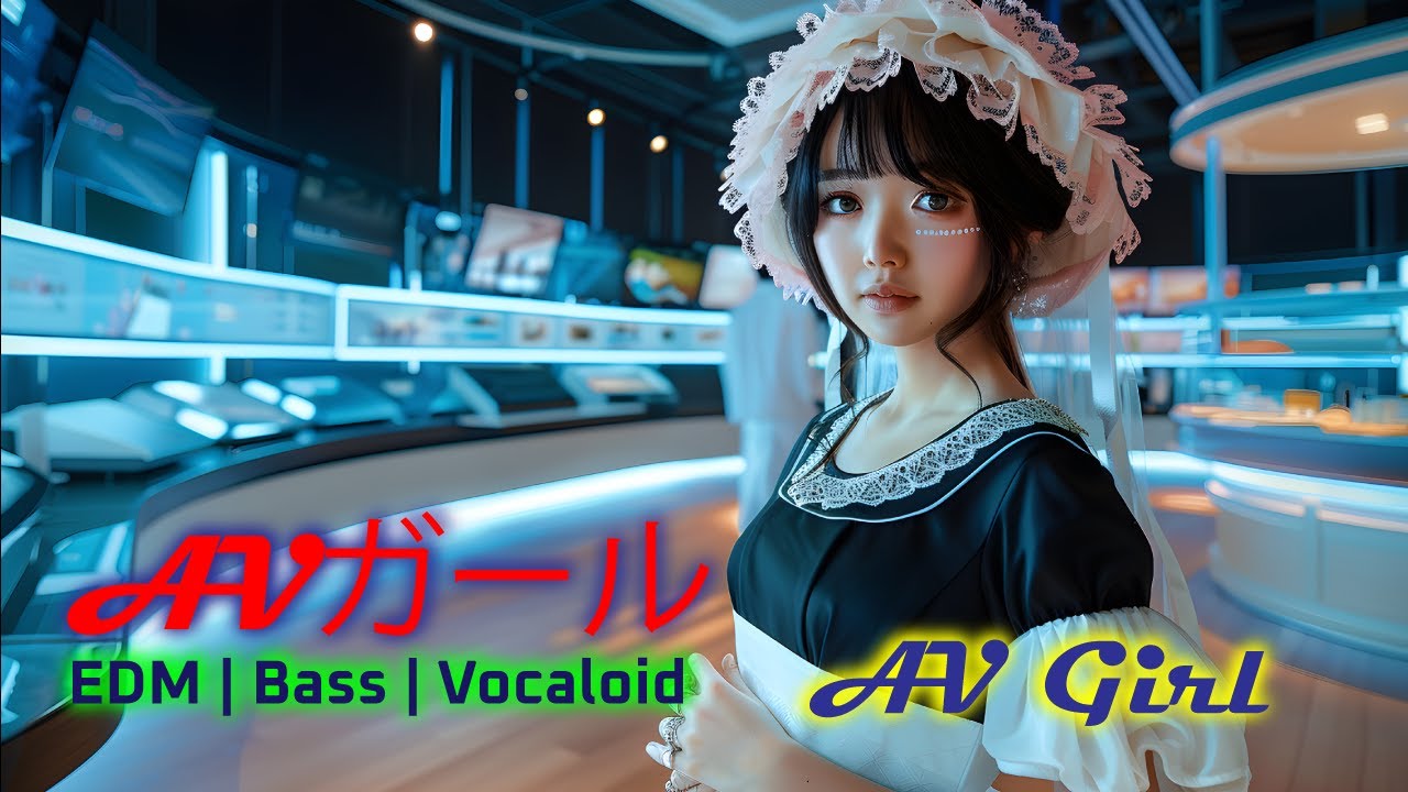 AVガール (AV Girl) | 7-min Remix EDM | Miku-style | Bass | Upbeat, Glitch, Robot, Vocaloid | AI Music
