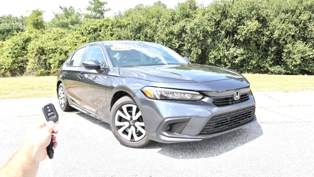 2022 Honda Civic LX: Start Up, Test Drive, Walkaround, POV ...