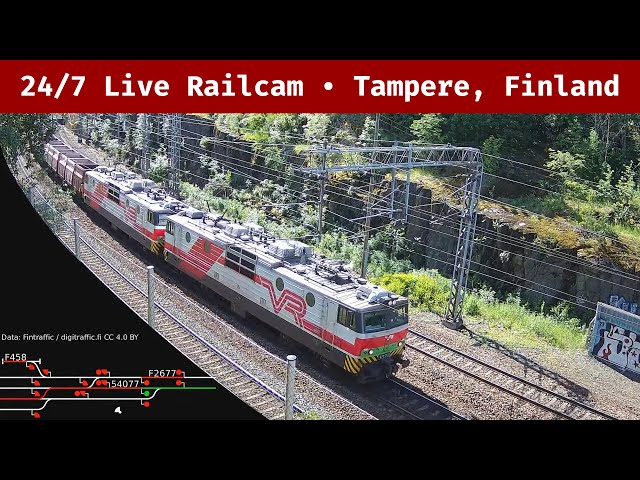 フィンランド鉄道 テンペレ駅北側のカーブ（ペンドリーノ、インターシティ、寝台列車、貨物）