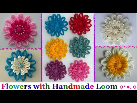 How to make loom flowers with handmade loom maker step by step | Easy loom flowers-diy