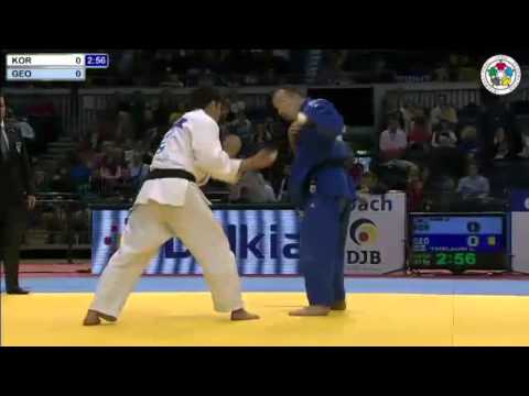 Judo Grand-Prix Düsseldorf 2013: Jae-Bum KIM (KOR) - Levan TSIKLAURI (GEO) Semi Final [-81kg]