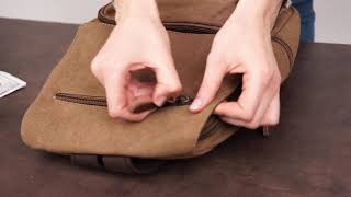 Компактний жіночий текстильний рюкзак 20196 Vintage коричневий