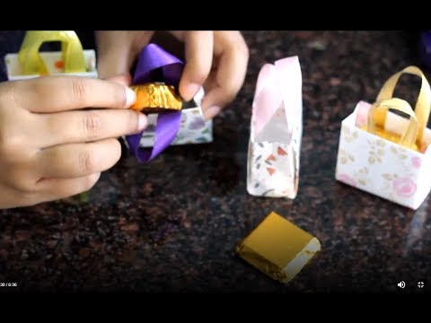 Video #103 -DIY - How to make cute mini chocolate bags @home - Step by step