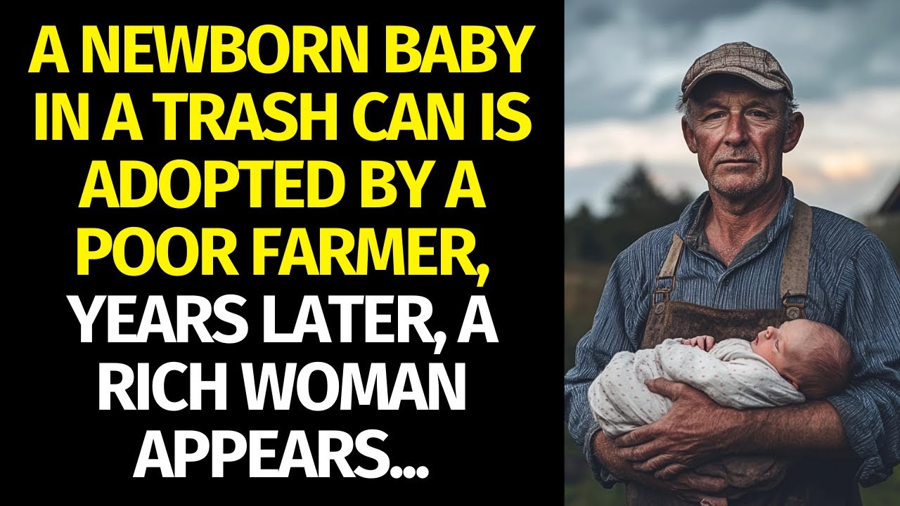 A newborn baby in a trash can is adopted by a poor farmer, years later, a rich woman appears...