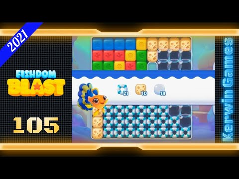 Fishdom Blast Level 105 - No Boosters - 34 moves (2021)