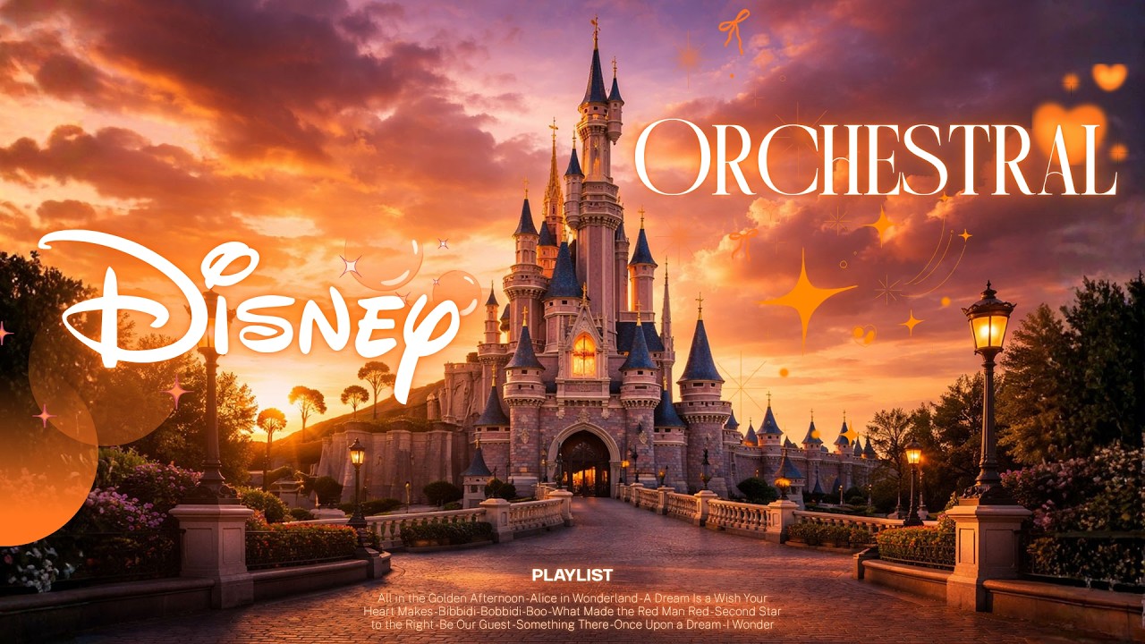 disney orchestral music to heal your soul 🌅 main street sunset ambiance