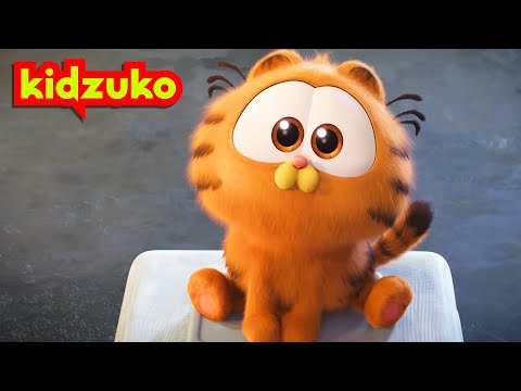 😻 Lonely Baby Garfield Makes a Brand New Friend! 👨🏻 | The Garfield Movie | Best Bits! | @Kidzuko