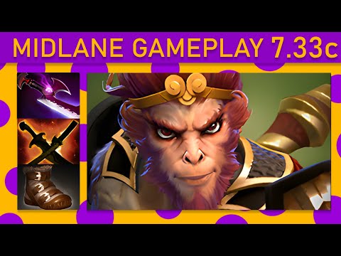 ⭐20+ Kills! Monkey King Mid Gameplay - Dota 2 Top MMR