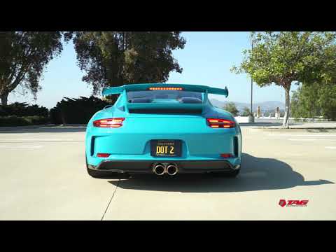Porsche GT3 2018 | Akrapovic Evolution Headers w Race Slip On Exhaust Rev LOUD! | TAG Motorsports