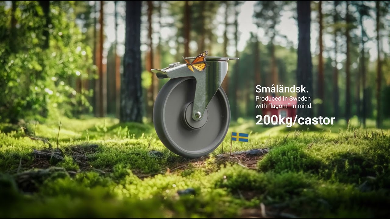 Småländski točak naspram crnog gumenog točka