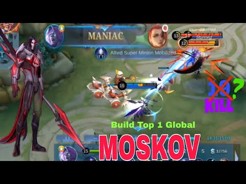 Maniac + 2x Triple kill!! Moskov MVP 12.5 Points!!! Build Top-1 Global Mobile Legends