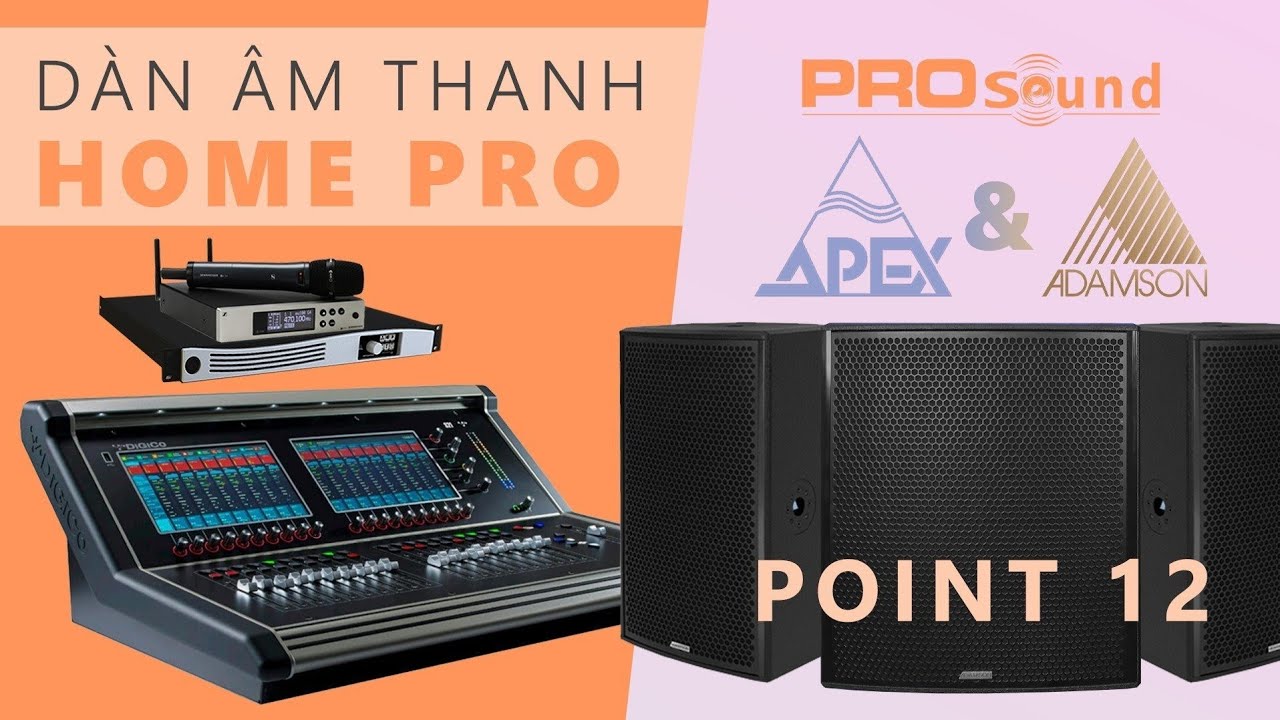 Dàn Loa ADAMSON POINT 12 - POINT 215 & Amplifier APEX CP1504 | Âm Thanh Cao Cấp HOME PRO