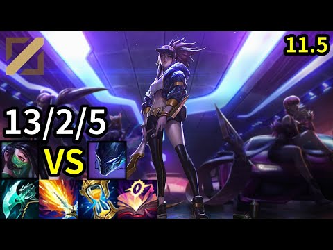 Akali Mid vs Nocturne - KR Grandmaster | Patch 11.5