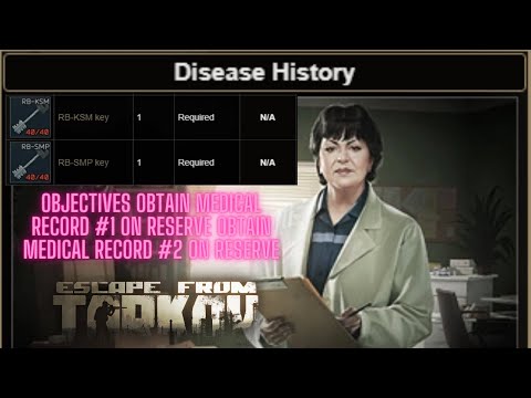 Disease History Escape From Tarkov Under A Minute Quest Guides Reserve Therapist #eft