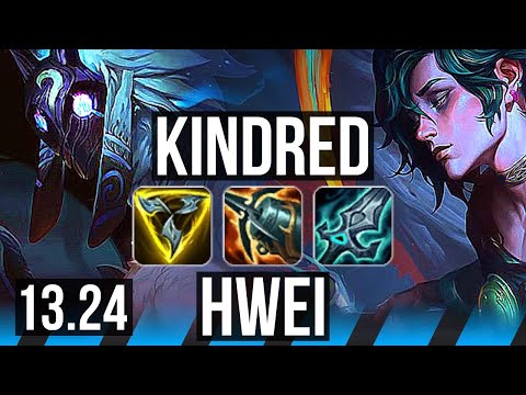 KINDRED vs HWEI (MID) | 13/1/3, 6 solo kills, Legendary, 500+ games | NA Master | 13.24