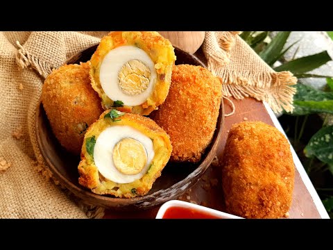 Potato scotch egg recipe step by step/ easy and simple snack recipe