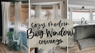 Cozy Modern Bay Window Coverings