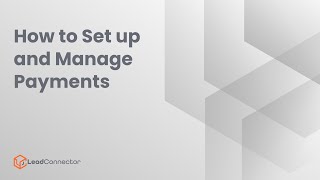 Managing Payments Quick Start Guide