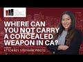 Where are You Prohibited from Carrying a Concealed Weapon in California? | Oakland Gun Crime Lawyers