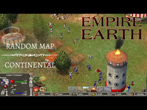 Empire Earth Gameplay - 1v1 Random Continental Map - AI Cheating Disabled