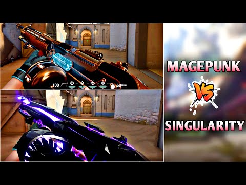 Magepunk Ares VS Singularity Ares Comparison || Which One Is The Best Ares Skin In Valorant ||
