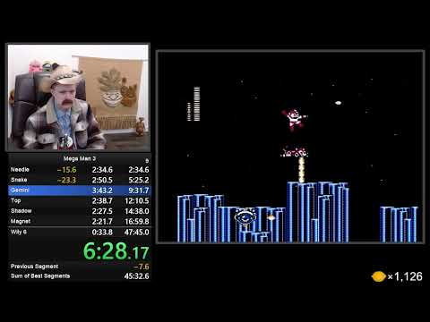 Mega Man 3 (NES) speedrun in 46:49 by Arcus