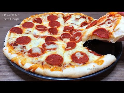 NO-KNEAD PIZZA DOUGH BASE | Super Easy & Soft Pizza Dough Recipe | Beginner friendly