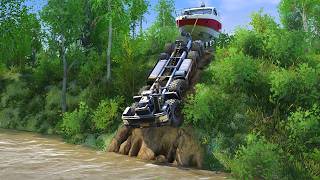 IMPOSSIBLE! Yacht Haul vs Vertical Mud Cliff Drop | Extreme Transport IMPOSSIBLE! Yacht Haul vs Vertical Mud Cliff Drop | Extreme Transport