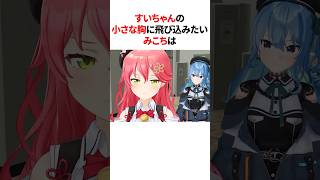 すいちゃんの小さな胸に飛び込みたいみこち　#shorts #ホロライブ切り抜き