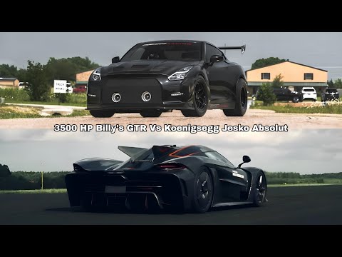 3500 HP Billy's GTR Vs Koenigsegg Jesko Absolut 60-236 mph Acceleration Comparison 