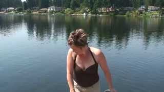 preview picture of video 'Lisa Powers Swims in Cottage Lake'