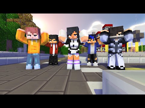 CARAMELLDANSEN SUPER IDOL APHMAU CREW BOYS - MINECRAFT ANIMATION #shorts
