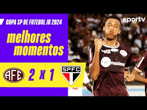 Gols e lances de Ferroviária-SP x São Paulo