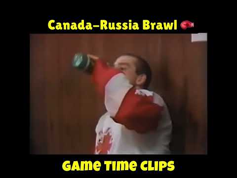 Canada- Russia chaotic brawl 1987 WJC #nhl #nhlhockey #hockeyplayers