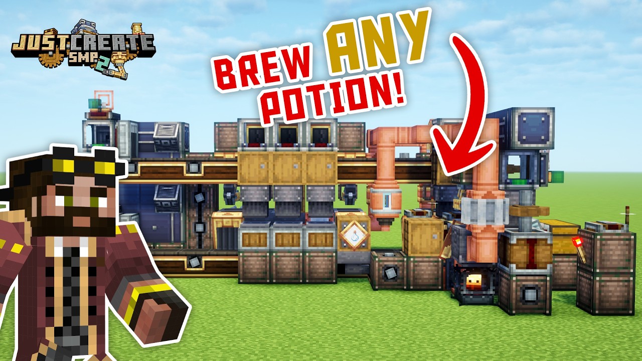 EASY potion brewing in Minecraft Create Mod!