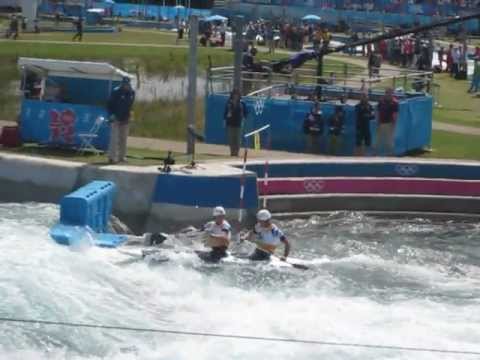 David Florence and Richard Hounslow in the 2012 Olympics C2 Canoe slalom at Lee valley