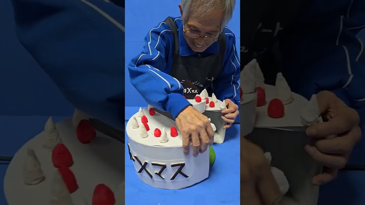 ティッシュでクリスマスケーキを作りました！