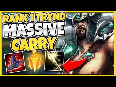 HOW THE RANK 1 TRYND 1V9 CARRIES WITH $1500 AT RISK! S9 TRYNDAMERE TOP GAMEPLAY - League of Legends