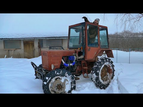 Лифтуем Турбо-Трактор, ставим цепи, чиним коробку! Часть 10