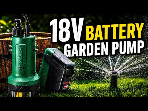 BOSCH 18v battery garden water pump || Run time and pressure test 💦🛠️