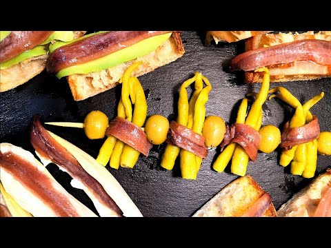 APERITIVO MONTADITOS CON ANCHOA | 5 IDEAS WITH ANCHOVY