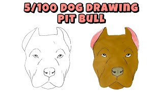 Learn to Draw Pit Bull - Beginner-Friendly 5/100 Dog Drawing for All Ages