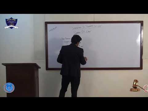 Introduction to Law Lecture-5(LLB 5 Years program Part-I)