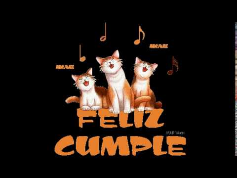 gatos cantando feliz cumpleaños