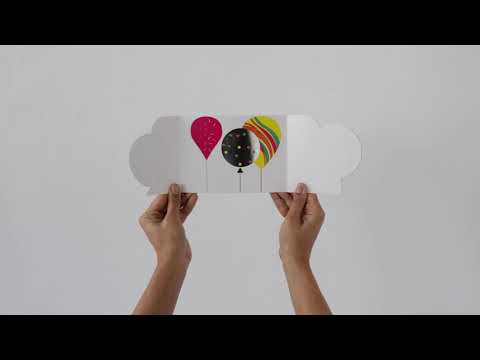 Cheerful Balloons Pop-Up Note Cards - Set of 6